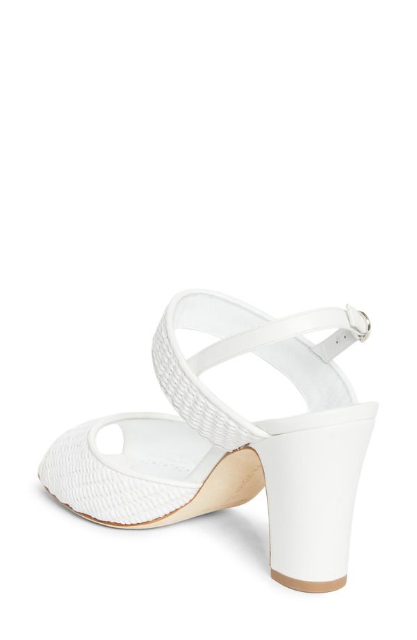 マノロ ブラニク レディース シューズ サンダル Manolo Blahnikhiko Slingback Sandal White ホワイト