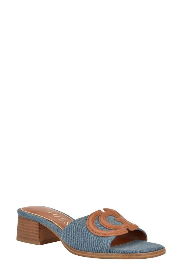 ゲス レディース シューズ ヒール サンダル GUESS Cerinna Block Heel Sandal Medium Blue 420 ブルー