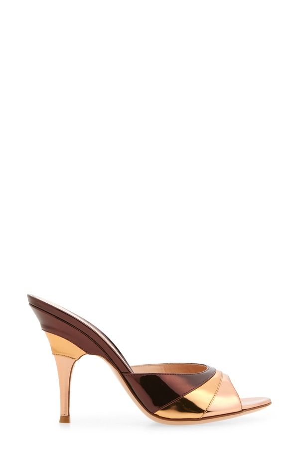 ジャンヴィト ロッシ レディース シューズ サンダル トール Gianvito Rossi Metallic Slide Sandal Rose Gold Bronze Cabernet ゴールド