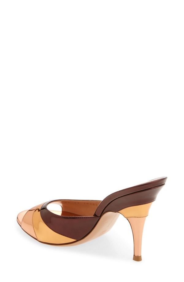 ジャンヴィト ロッシ レディース シューズ サンダル トール Gianvito Rossi Metallic Slide Sandal Rose Gold Bronze Cabernet ゴールド