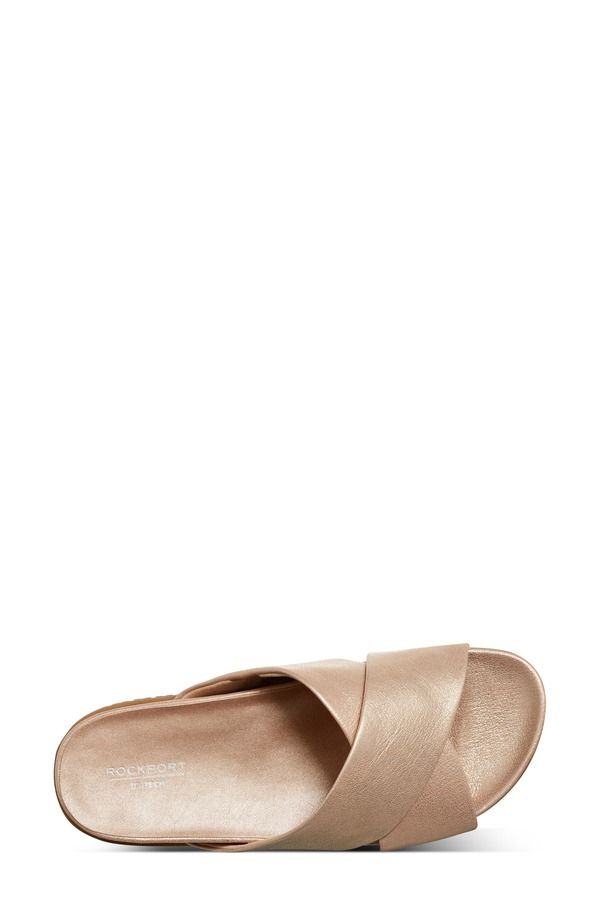 ロックポート レディース シューズ サンダル Rockport Leia Slide Sandal Metallic Gold ゴールド ロックポート レディース シューズ サンダル Rockport Leia Slide Sandal Metallic Gold ゴールド