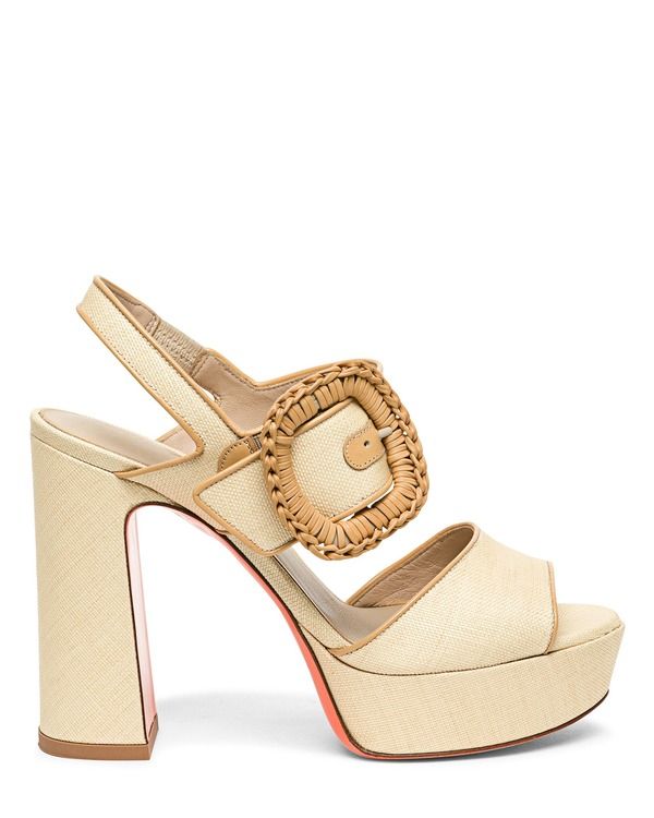 サントーニ レディース シューズ サンダル レザー ヒール Santoni Womens Leather HighHeel Sandal Natural