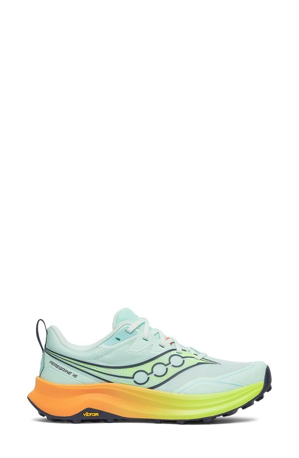 サッカニー レディース シューズ スニーカー Saucony Peregrine 16 Trail Shoe Aqua Citron アクア