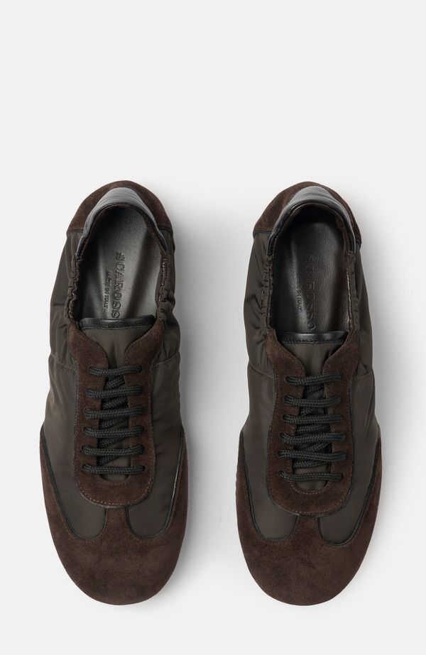 スカロッソ レディース シューズ スニーカー SCAROSSO Riley Sneakers Brown Nylon ブラウン
