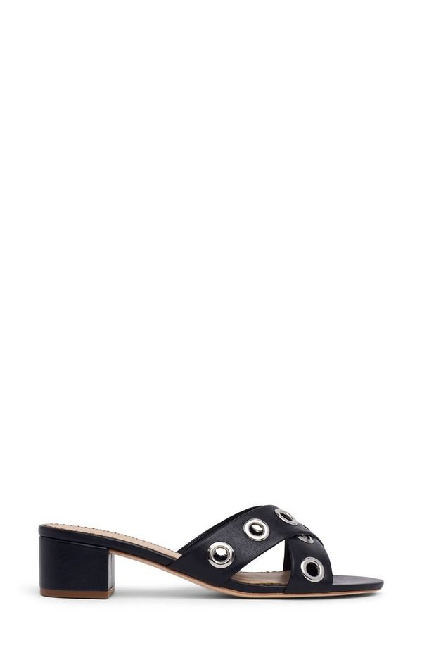 サンク セプト レディース シューズ サンダル ヒール Cinq Sept Maya Studded Block Heel Sandal Navy ネイビー