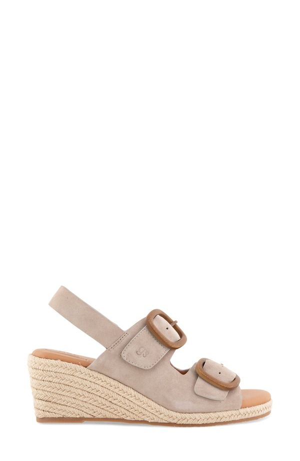ジェントルソウルズ レディース シューズ サンダル プラットフォーム Gentle Souls Greca Espadrille Slingback Platform Wedge Sandalight Mushroom Suede ジェントルソウルズ レディース シューズ サンダル プラットフォーム Gentle Souls Greca Espadrille Slingback Platform Wedge Sandalight Mushroom Suede
