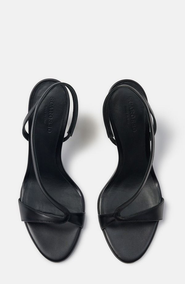 スカロッソ レディース シューズ サンダル SCAROSSO Paula Sandals Black Calf ブラック