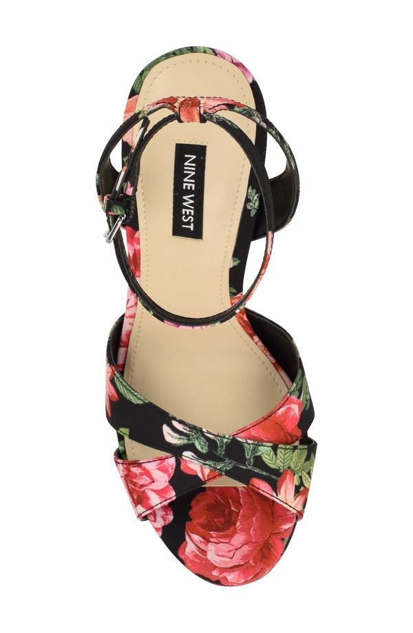 ナインウェスト レディース シューズ サンダル プラットフォーム アンクル Nine West Wildankle Straplatform Sandal Black ブラック