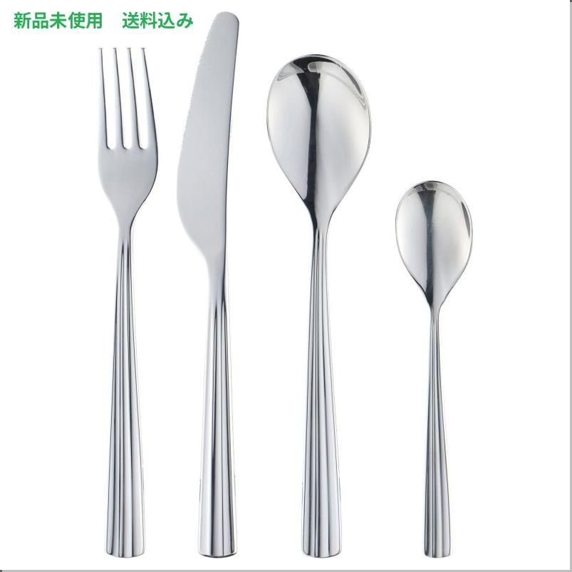 IKEA (イケア) SJUGALSHAJ シューエルシャイ カトラリー24点セット - ステンレススチール 006.145.70
