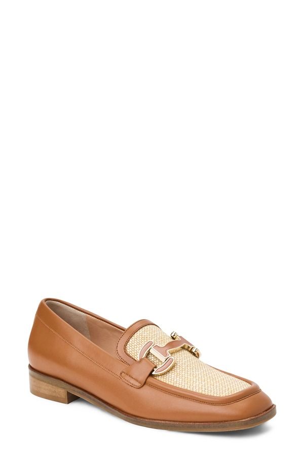 ブルーノマグリ レディース シューズ スリッポン・ローファー Bruno Magli Natalie Bit Loafer Cognac Raffia