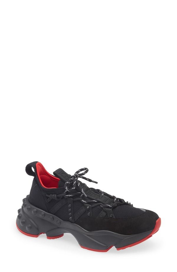 クリスチャン・ルブタン レディース シューズ スニーカー Christian Louboutin Trailnrun Spike Sneaker Black ブラック