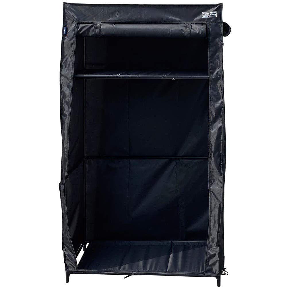 新品 スロウワー ハンガーラック ROLL-UP WARDROBE Franco ブラック 衣類ラック ポリエステル
