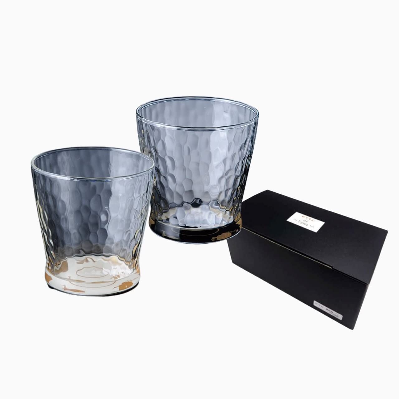 新品 山家漆器店 ぬりもん de Verre フリーグラス 蒔絵 万葉鶴 ペアセット 紀州漆器 黒 白