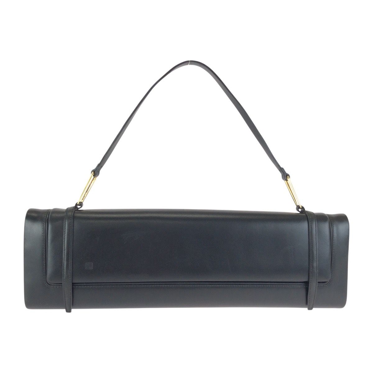 美品 LOEWE ロエベ アナグラム ブラック 黒 ゴールド金具 レザー 美品 LOEWE ロエベ アナグラム ブラック 黒 ゴールド金具 レザー