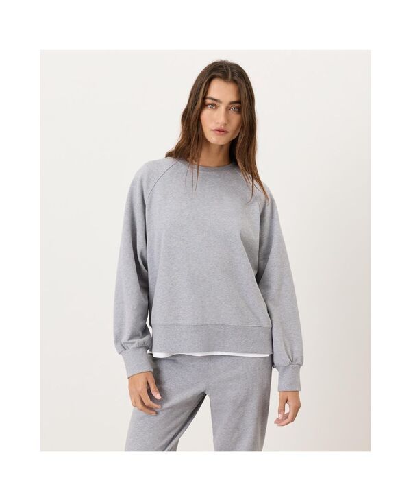 パクト レディース アウター パーカー・スウェット シャツ コットン ニット Pact Womens Organicotton CloudKnit Raglan Crew Sweatshirts Heather grey グレー