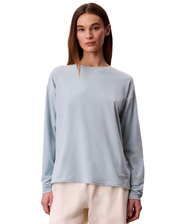 カルバンクライン レディース トップス Tシャツ 長袖 Calvin Klein Performance Womens ClassicFit LongSleeve TShirt Ether