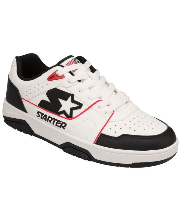 スターター メンズ シューズ スニーカー Starter Mens Fast Break Low RoundToe Sneakers WhiteBlackRed ホワイト
