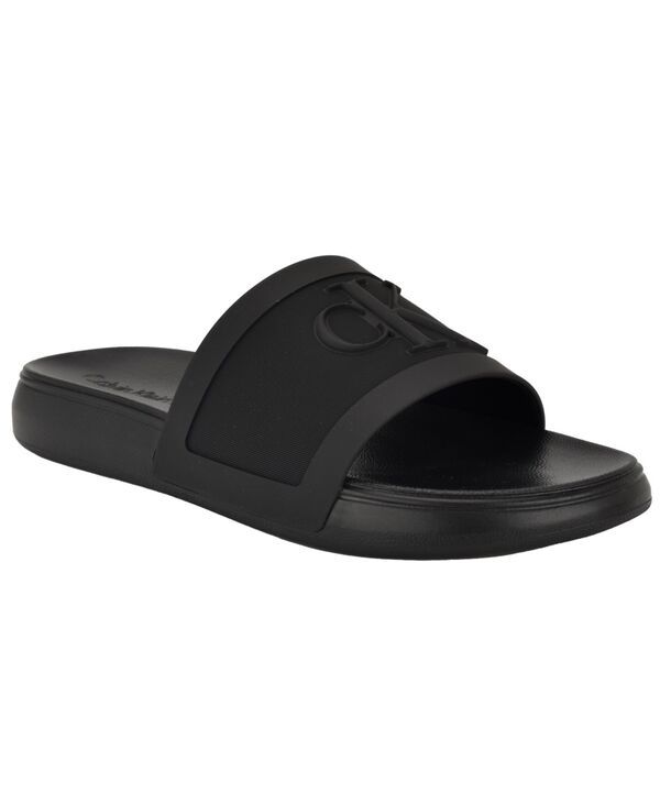 カルバンクライン メンズ シューズ スリッポン・ローファー Calvin Klein Mens Wlinderz Casual SlipOn Slide Black ブラック
