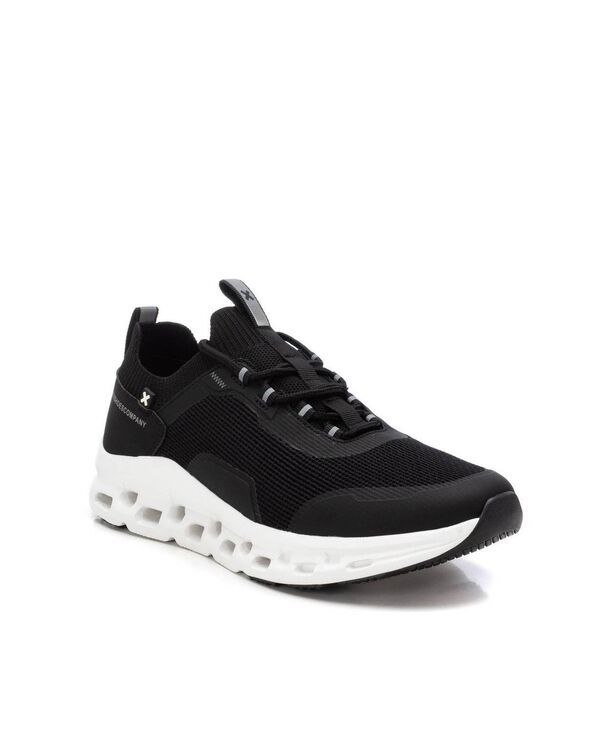 キシタイ メンズ シューズ スニーカー XTI Mens Waffle Sole Casual Athletic Sneakers Black ブラック