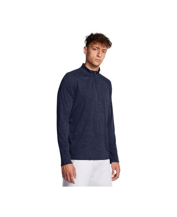 アンダーアーマー メンズ アウター パーカー・スウェット シャツ Under Armour Mens UA Tech SpaceDyed HalfZiperformance Sweatshirt Midnight Navy ネイビー