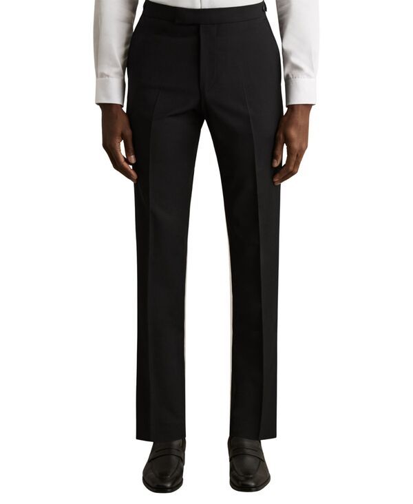 レイス メンズ ボトムス カジュアルパンツ ウール REISS Mens WoolBlend TailoredFit Suit Pants Black ブラック