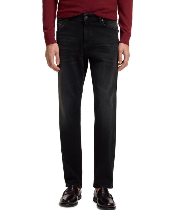ヒューゴボス メンズ ボトムス デニムパンツ ジーンズ Hugo Boss Mens Maine RegularFit SoftTouch Denim Jeans Black ブラック
