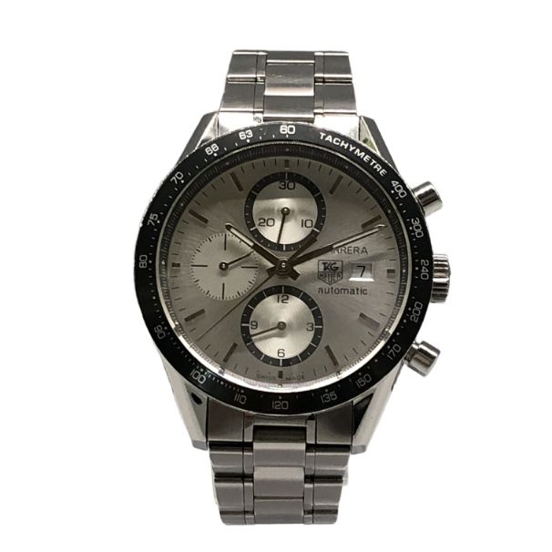 TAG Heuer タグホイヤー CV2011 カレラ クロノグラフ 自動巻き シルバー文字盤 メンズ 腕時計 中古 T11234082