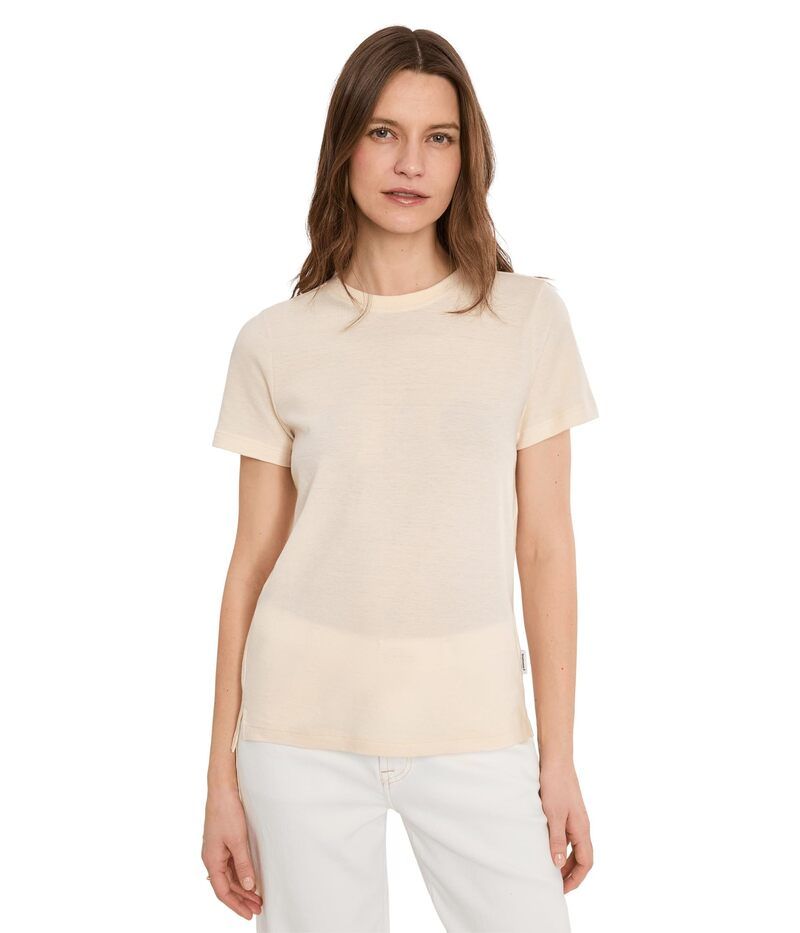 スマートウール レディース トップス シャツ Smartwool Perfect Crew Short Sleeve Tee Almond