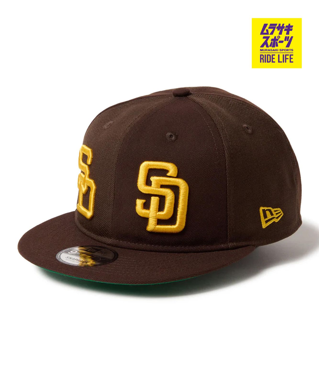 【ムラスポ公式】新品 NEW ERA ニューエラ キャップ 帽子 9FIFTY ソフトバックラム MLB ダブルロゴ サンディエゴ・パドレス クーパーズタウン バーントウッド ケリーグリーン 14667800