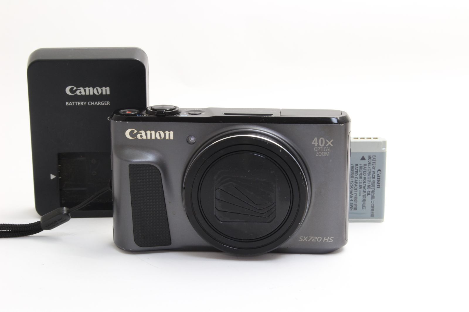 B+ (並品) Canon キヤノン PowerShot SX720 HS ブラック 初期不良返品無料 5-44