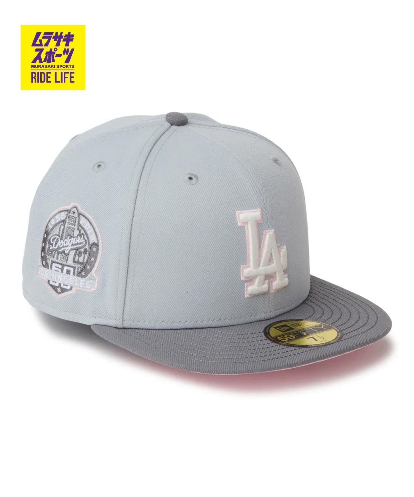 【ムラスポ公式】新品 NEW ERA ニューエラ キャップ 59FIFTY Sakuranagashi 桜流し ロサンゼルス・ドジャース スノーグレー ストームグレー 14745163