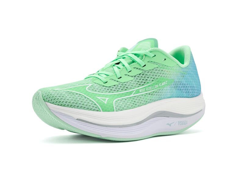 ミズノ レディース シューズ スニーカー Mizuno Wave Rebellion Flash 2 Neo MintWhite ホワイト