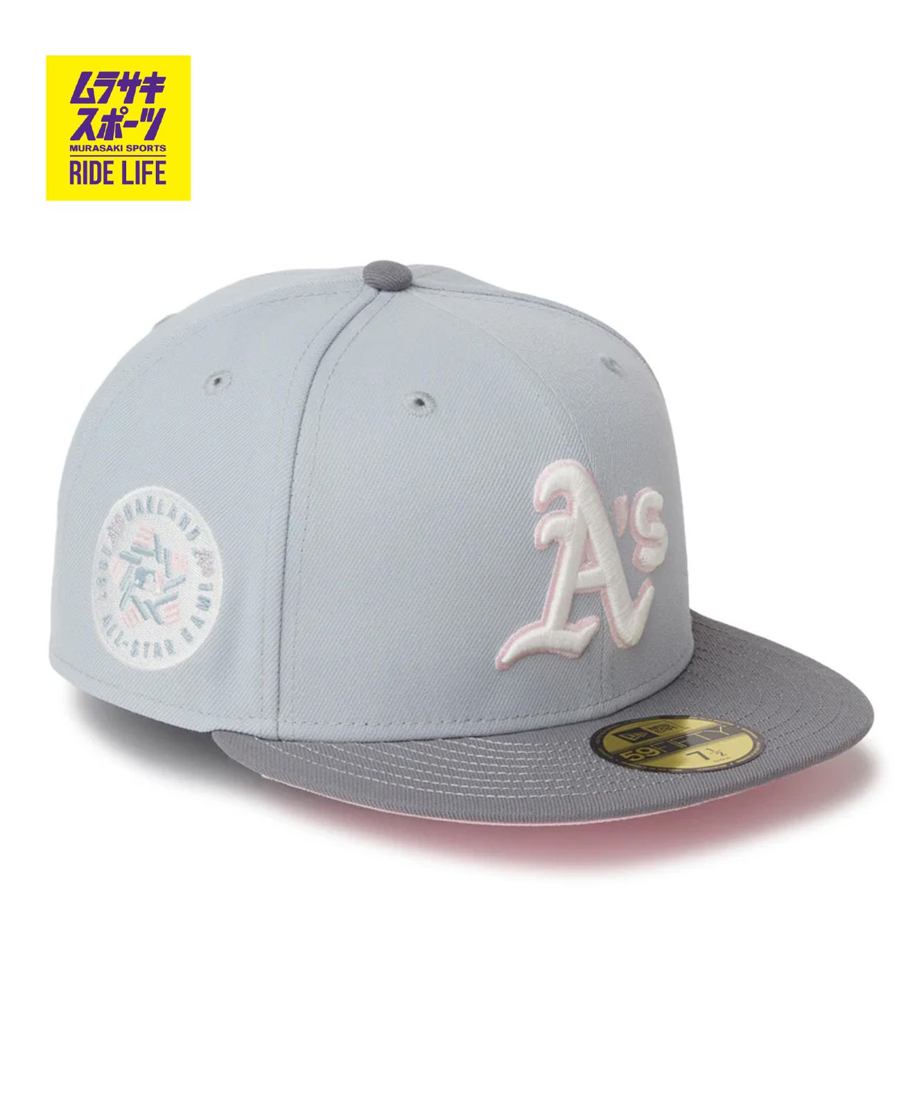 【ムラスポ公式】新品 NEW ERA ニューエラ キャップ 59FIFTY Sakuranagashi 桜流し オークランド・アスレチックス グレー ストームグレー 14745143
