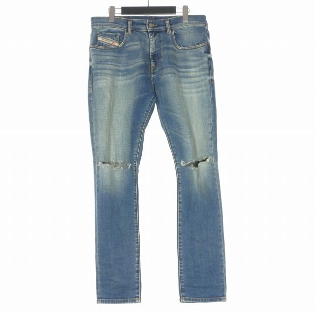 ディーゼル DIESEL 2019 D-STRUKT ダメージ加工デニムパンツ ジーンズ 32 インディゴ A03562 国内正規 15,257円