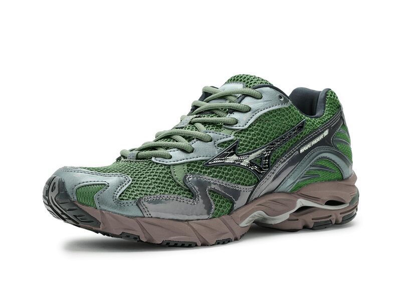 ミズノ メンズ シューズ スニーカー Mizuno Wave Rider 10 Agave GreenBla グリーン