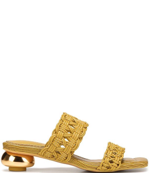 サムエデルマン レディース シューズ ヒール サンダル レザー Circus NY by Sam Edelman Clover Woven Leather Sculpted Heel Slip On Dressandals Lima Lime ライム