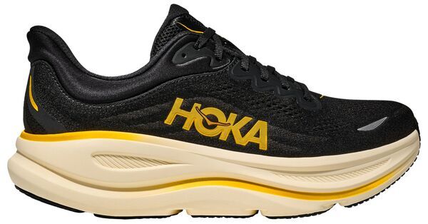 ホカオネオネ メンズ シューズ スニーカー HOKA Mens Bondi 9 Running Shoes Carbon BlackYellow Gold ブラック