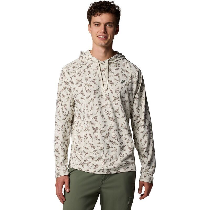 コロンビア メンズ アウター ジャケット・ブルゾン パーカー Columbia Wild Cast Camp Hoodie Menstone Huntfish ストーン