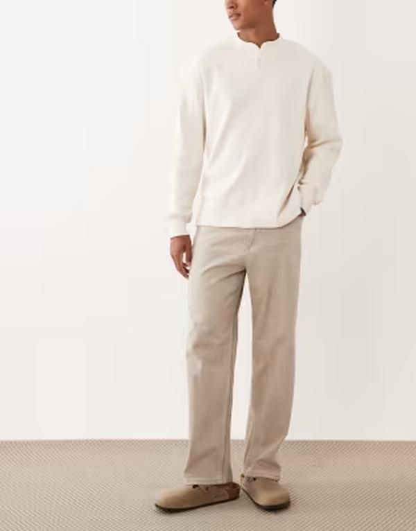 ジャック アンド ジョーンズ メンズ ボトムス デニムパンツ ジーンズ Jack Jones Alex baggy jeans with pocket detail in light Black Denim ブラック