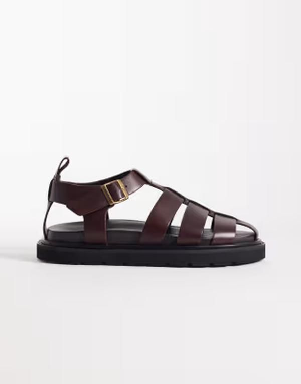 ウォークロンドン レディース シューズ サンダル レザー Walk London Fisherman sandals leather Brown Leather ブラウン