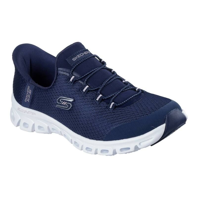 スケッチャーズ レディース シューズ スニーカー Skechers Hands Free Slipins GlideStepursuit Womensneakers Navy White ホワイト