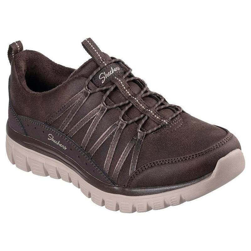 スケッチャーズ レディース シューズ スニーカー Skechers Graceful Cozy Hug WomenslipOn Comfort Sneakers Dark Taupe トープ
