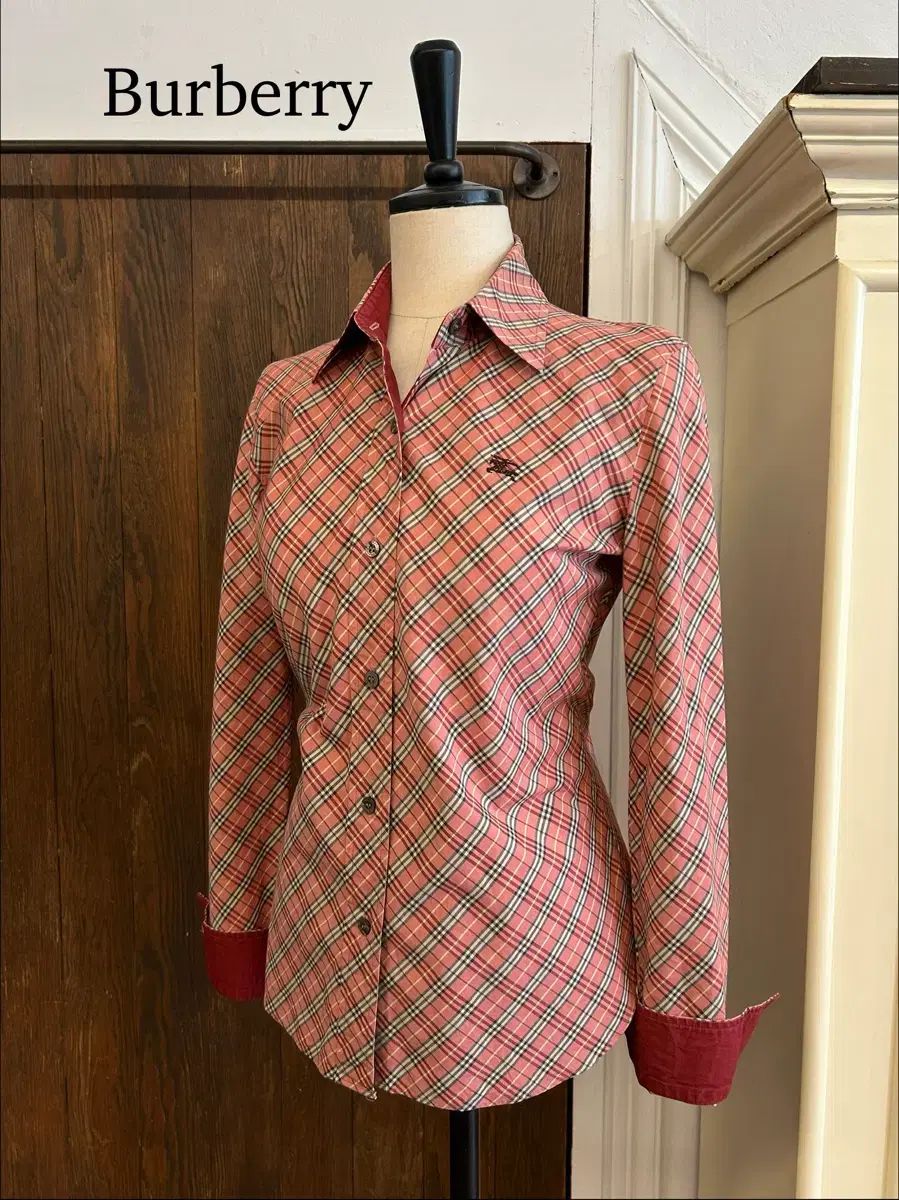 BURBERRY バーバリー 正規品 バーガンディ ピンク ノヴァチェック CHECK シャツ