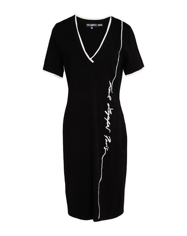 カール ラガーフェルド レディース トップス ワンピース KARLAGERFELD Black ブラック