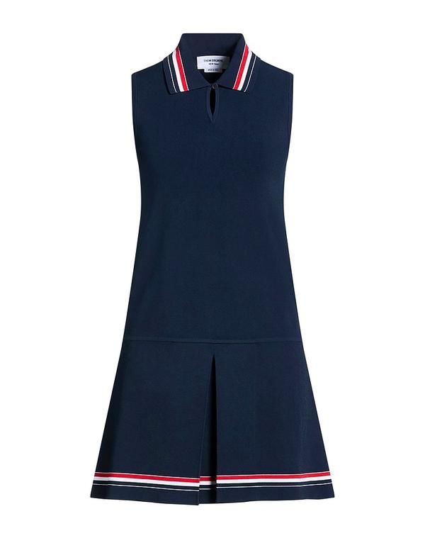 トムブラウン レディース トップス ワンピース シュミーズドレス THOM BROWNE Navy ネイビー