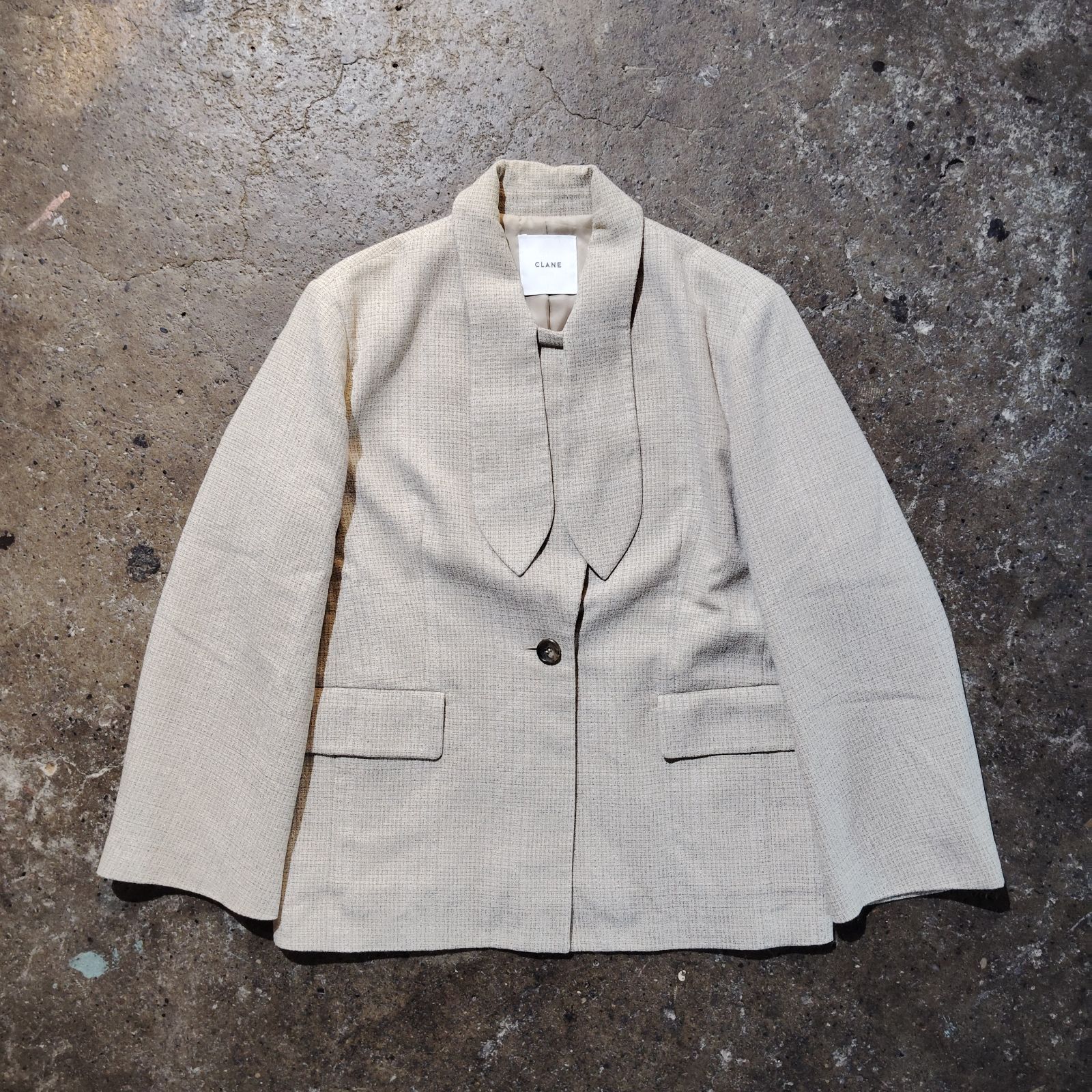 CLANE Bow Tie Arrange Jacket 1 マルチ クラネ ボウタイアレンジ