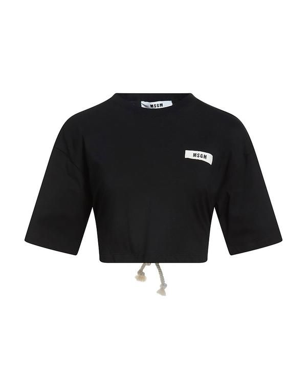 エムエスジイエム レディース トップス Tシャツ MSGM Black ブラック