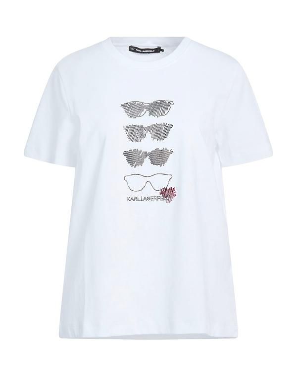 カール ラガーフェルド レディース トップス Tシャツ KARLAGERFELD White ホワイト