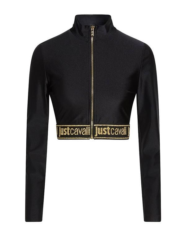ジャストカバリ レディース アウター パーカー・スウェット JUST CAVALLI Black ブラック