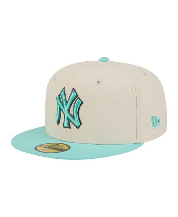 ニューエラ メンズ アクセサリー 帽子 New Era Mens Light BeigeTurquoise New York Yankees TwoTone Color Pack 59FIFTY Fitted Hat Light Beige Turquoise